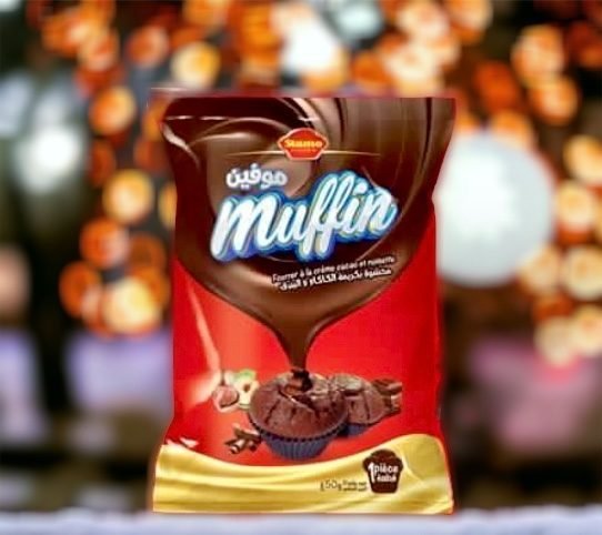 Muffin vanille fourré crème cacao-noisette Stamo