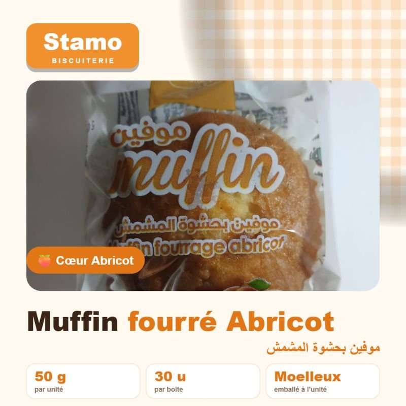 Muffin fourré abricot Stamo